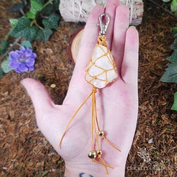 Raw Quartz Crystal Keychain #3 - Picture 1 of 2